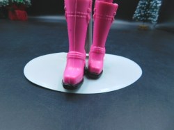 pink hair fashion doll boots